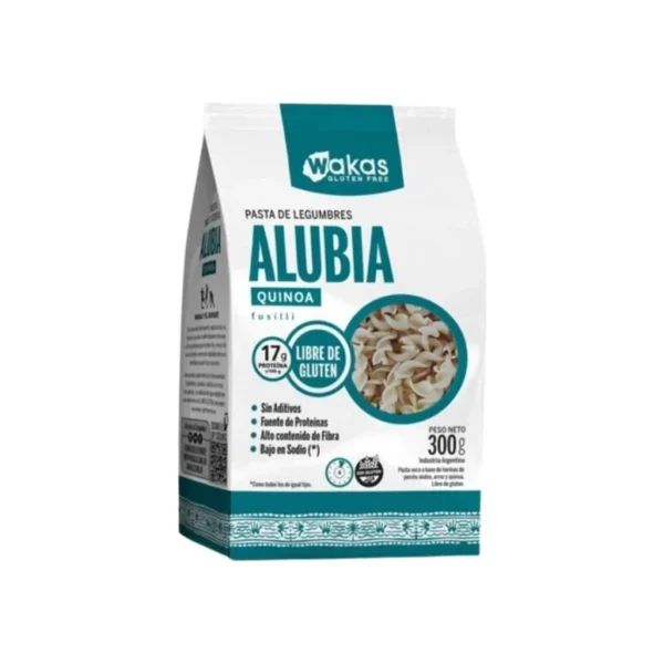 Pasta de Legumbres Fusilli con Alubias y Quinoa x 300g - Wakas