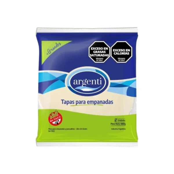 Tapa de Empanada Sin Tacc (12 uni) x 460g - Argenti