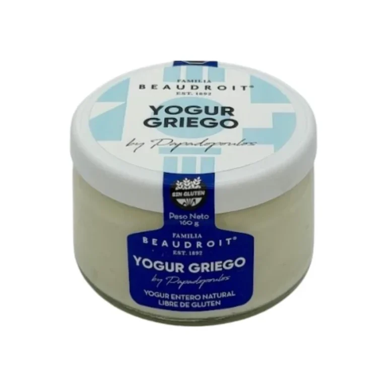 Yogurt Griego Entero Natural x 160g - Beaudroit