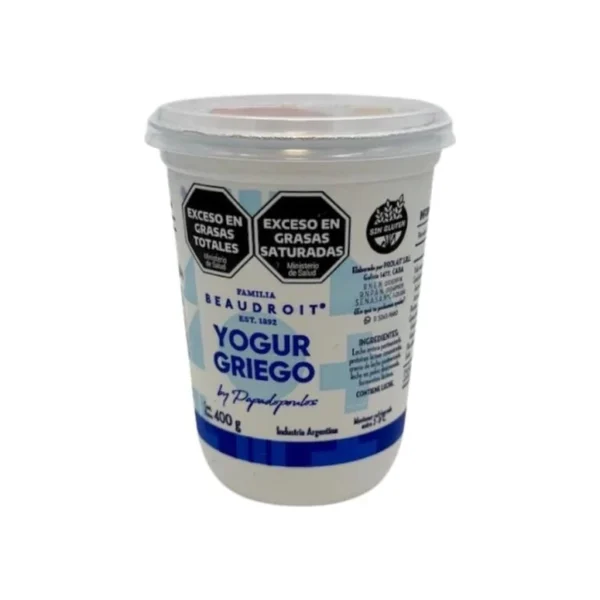 Yogurt Griego Entero Natural x 400g - Beaudroit