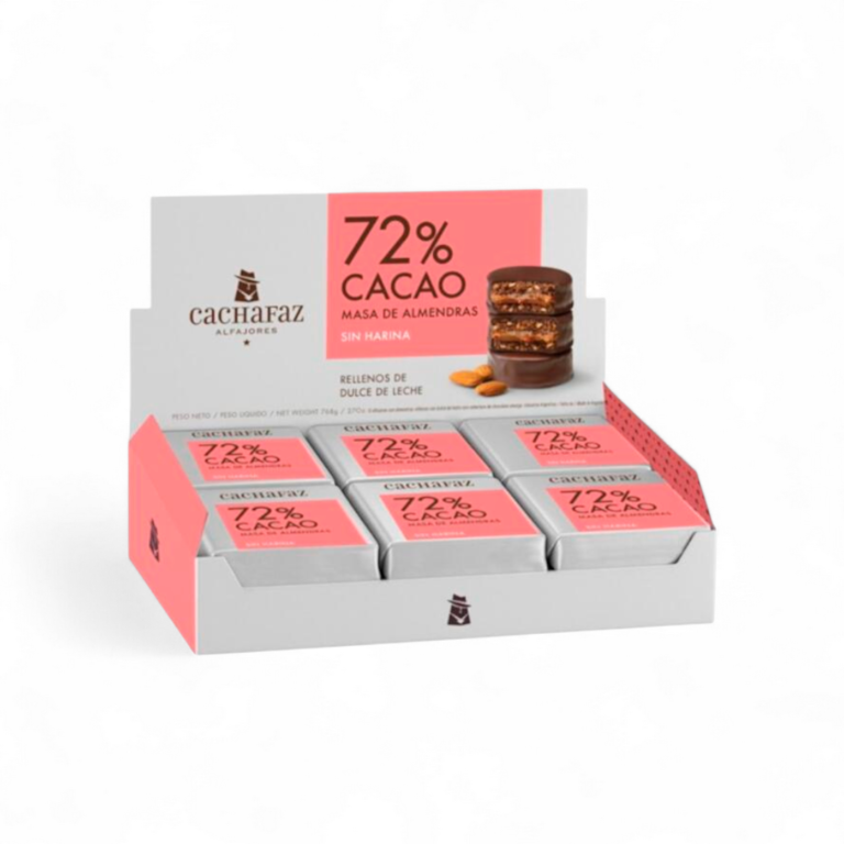 Alfajor premium 72% cacao con dulce de leche – Cachafaz