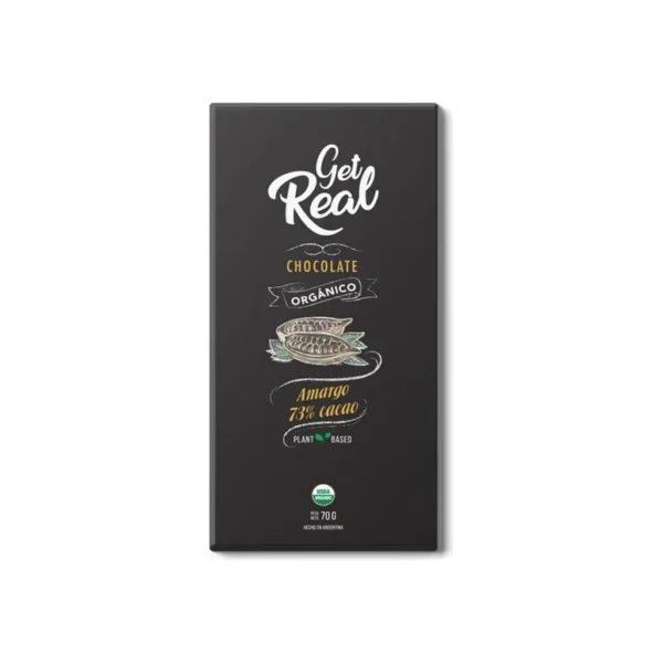 Chocolate Amargo 73% Cacao x 70g - Get Real