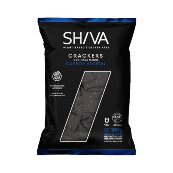 Shiva Crackers Carbón Vegetal x 100 g