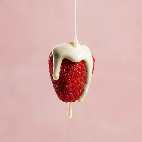 Frutillas liofilizadas bañadas en chocolate blanco x 65 g - Pomona