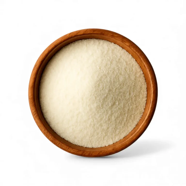 bowl de madera con gelatina sin sabor